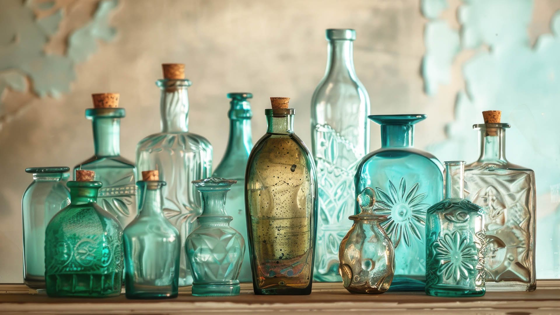 used glass bottles