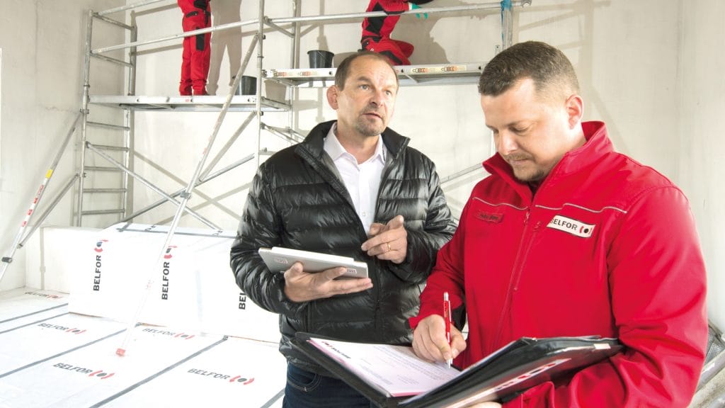 BELFOR-medewerkers op een werf