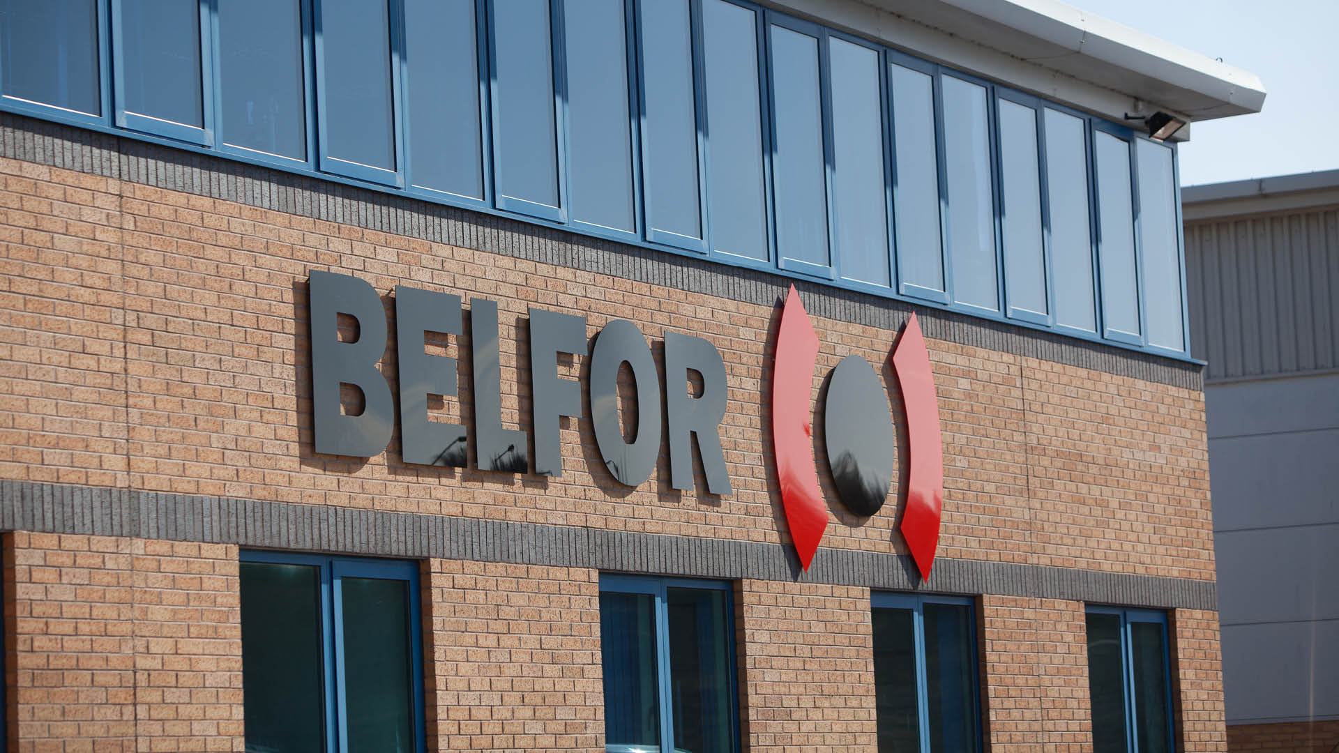 A BELFOR Building with logo