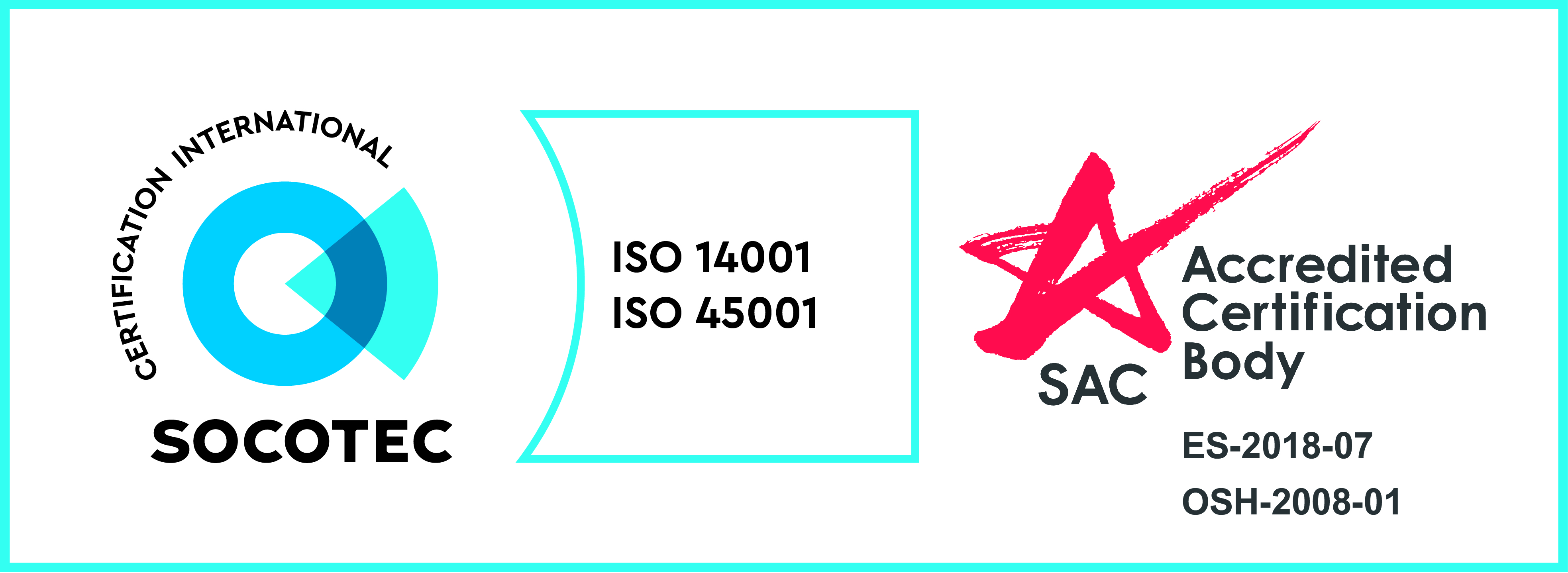 ISO14001 + ISO 45001 Accreditation