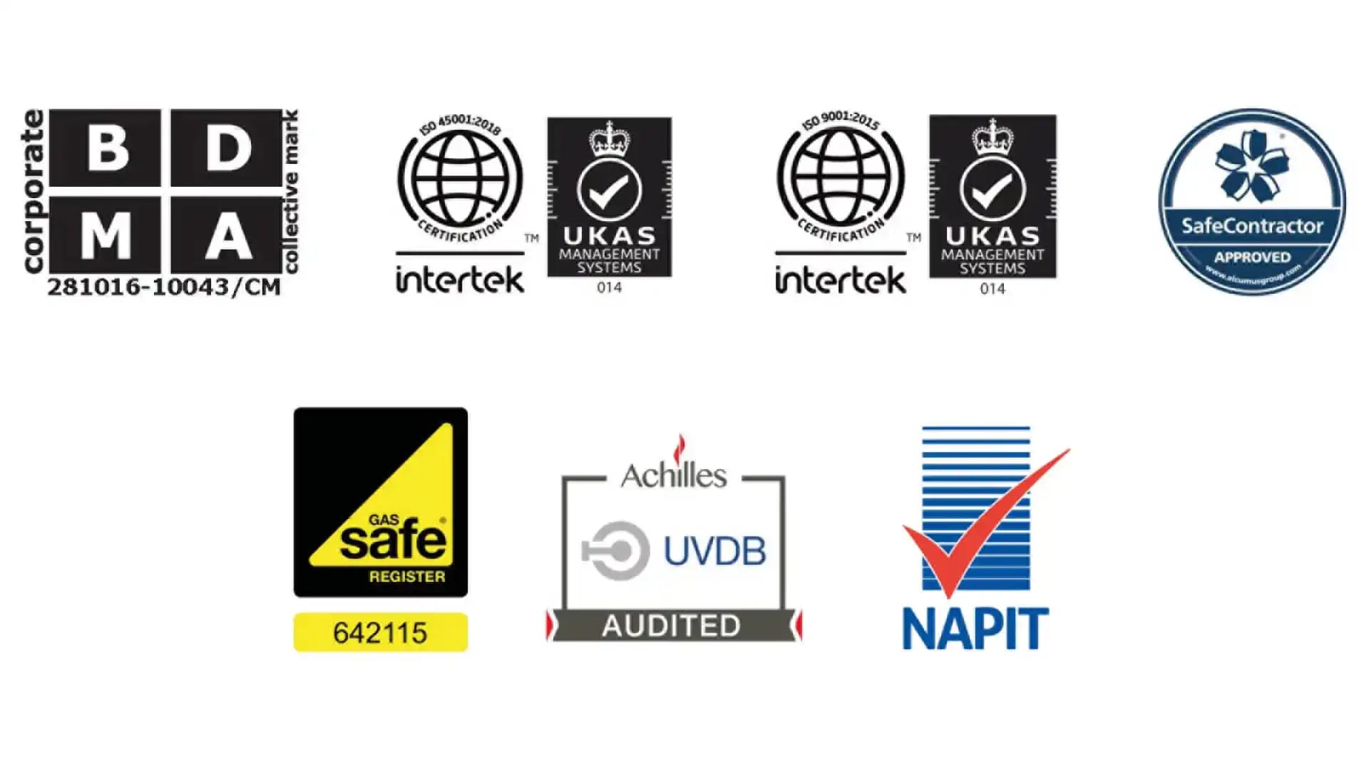 Logos of accreditations