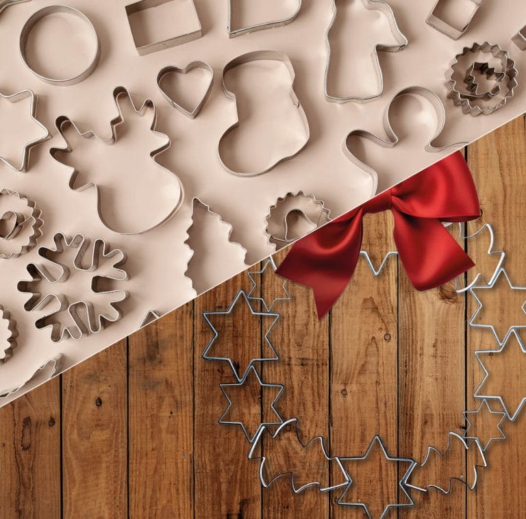 Wreath from cookie cutters