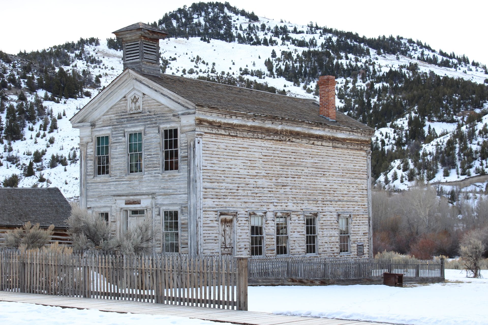 Historic Schoolhouse and Masonic Lodge at Bannack State Park