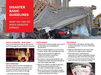 BASIC GUIDELINES WHEN DISASTER STRIKES